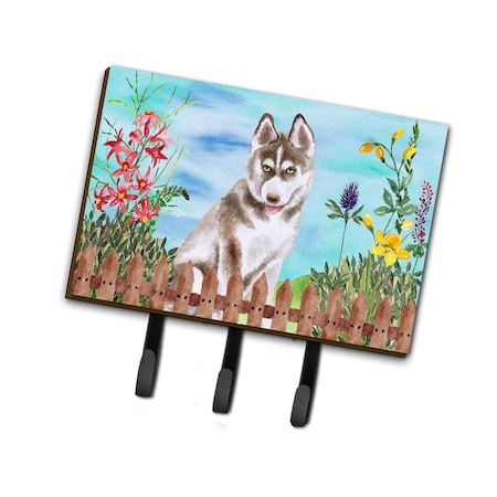 Jensendistributionservices Siberian Husky Grey Spring Leash or Key Holder MI1710168